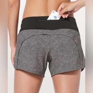 Lululemon Run Times Short II *4" Heather Lux Multi Black Women’s Size 6